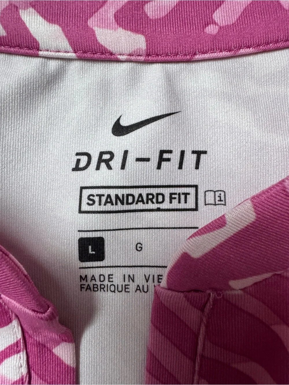 Nike Pink & White Dri-FIT Short Sleeve Tee